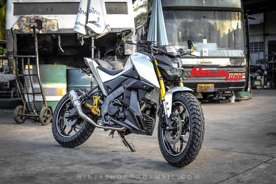 Yamaha Xabre 150 dibekali ban tahu ala trail….keren !!