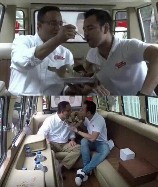 Foto yang membuktikan cagub Anies-Sandi adalah pasangan yang kompak!