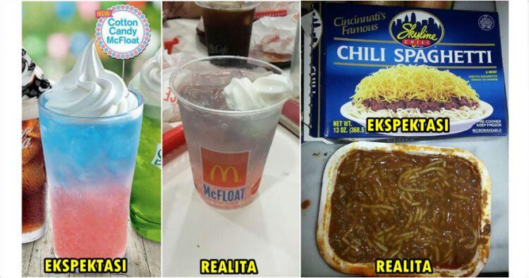 15 Ekspektasi vs realita makanan, aslinya bikin nyesek pelanggan