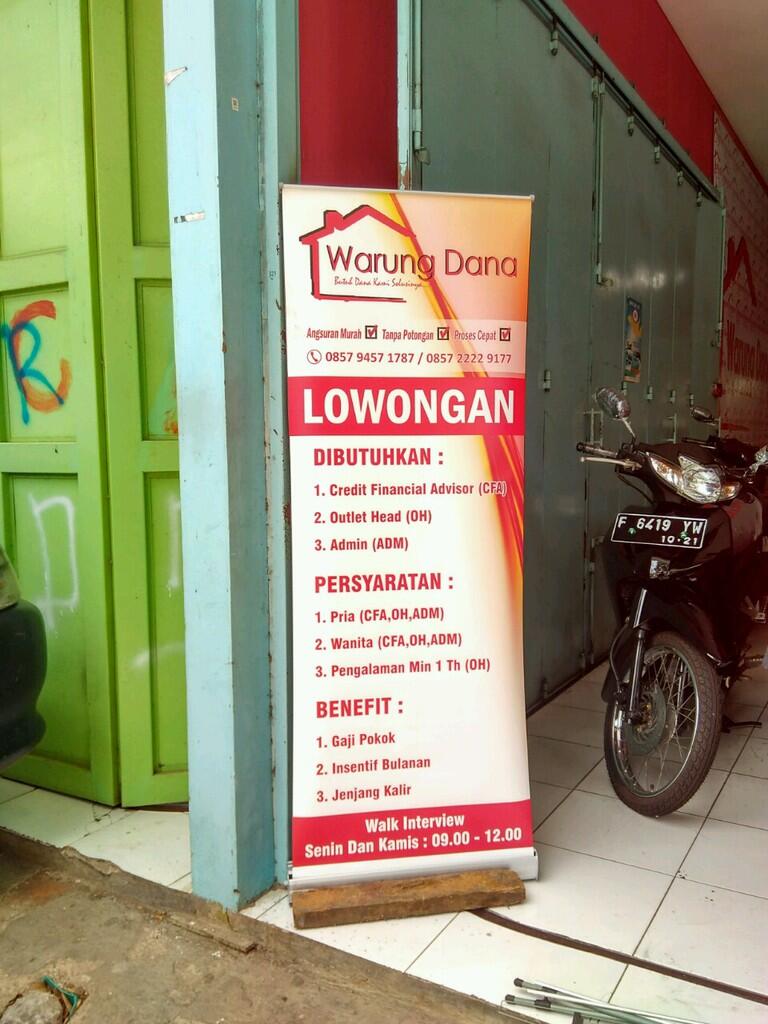 LOWONGAN KERJA WARUNG DANA CIANJUR-SUKABUMI