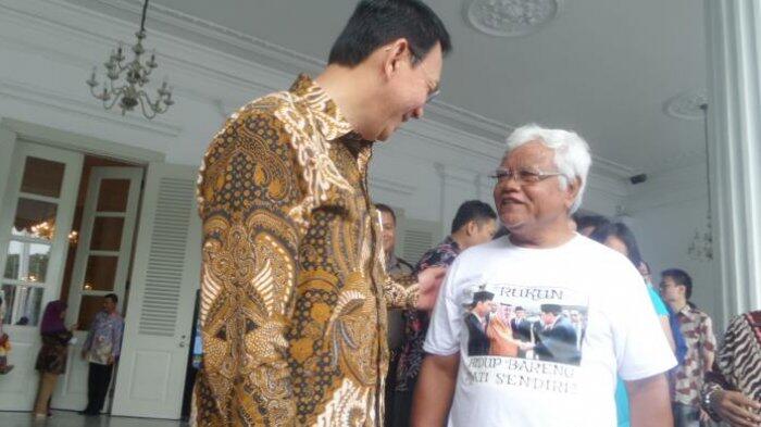 Ke Balaikota, Jumadi Pakai Kaus Bergambar Ahok Salaman dengan Raja Salman