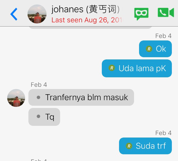 penipuan oleh johanes frendy cv alam lestari surabaya