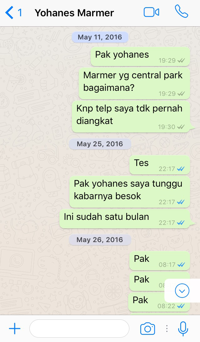 penipuan oleh johanes frendy cv alam lestari surabaya