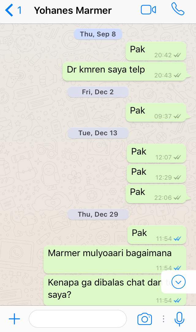 penipuan oleh johanes frendy cv alam lestari surabaya