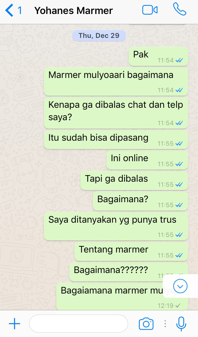 penipuan oleh johanes frendy cv alam lestari surabaya