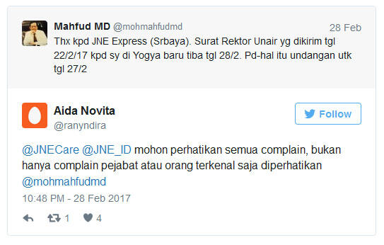 Dikirim Via JNE Express, Surat Rektor UNAIR Untuk Mahfud MD Jadi Kadaluarsa