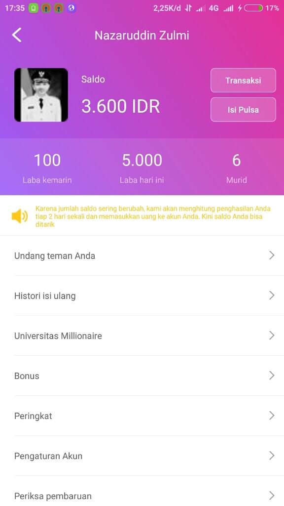 Mau Dapat Uang Setiap Hari Minimal 1000 Rupiah Gratis Dengan Membaca Berita