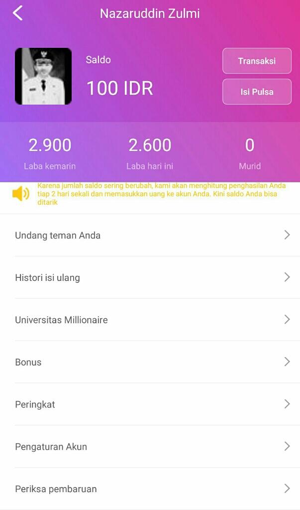 Mau Dapat Uang Setiap Hari Minimal 1000 Rupiah Gratis Dengan Membaca Berita