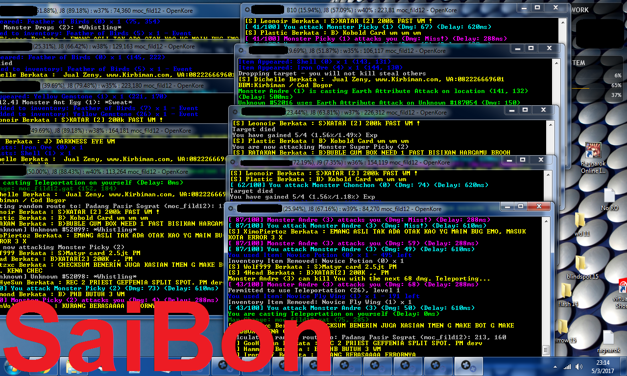 JUAL BOT RAGNAROK / RO GRAVINDO GRATIS BIAYA UPDATE GRATIS BIAYA SETTING