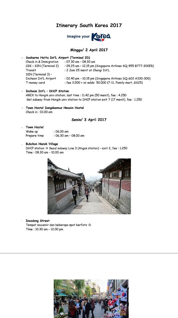 CARI 1 KAWAN LAGI BACKPACKER KOREA 2 APRIL - 10 APRIL 2017