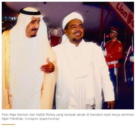 Heboh ! Beredar Foto Raja Salman Berjalan Akrab Bareng Habib Rizieq, Ternyata…