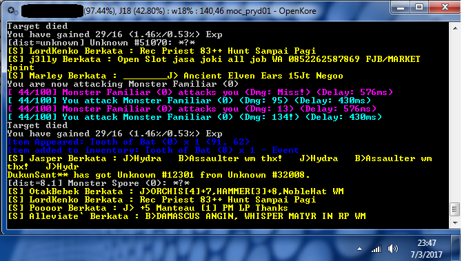 JUAL BOT RAGNAROK / RO GRAVINDO GRATIS BIAYA UPDATE GRATIS BIAYA SETTING