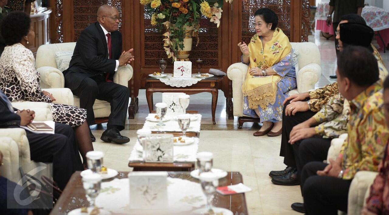Ahok Dampingi Megawati Sambut Kedatangan Presiden Afrika Selatan