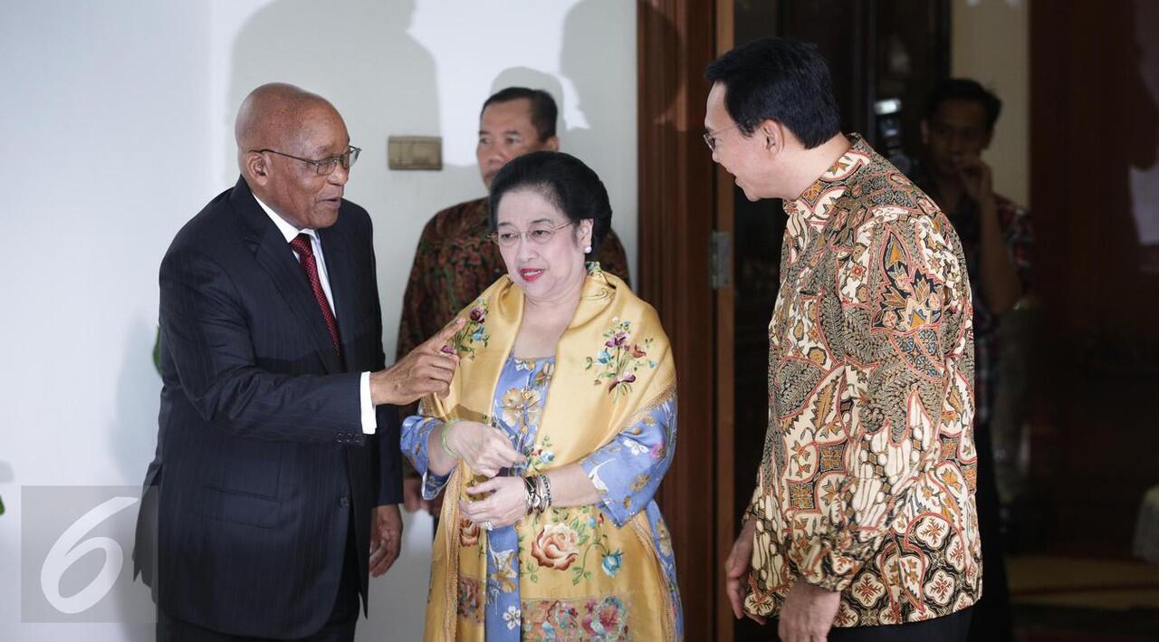 Ahok Dampingi Megawati Sambut Kedatangan Presiden Afrika Selatan