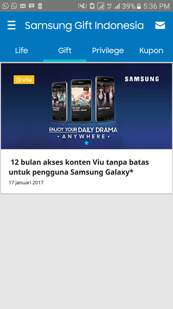 Yang mau tau Samsung galaxy gift indonesia come in