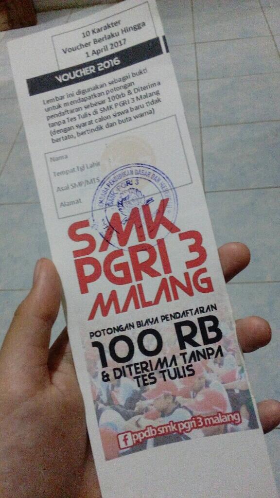 Yang Butuh Voucher Smk Pgri 3 Malang