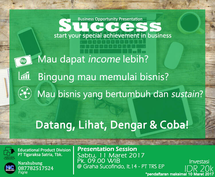 Belajar bahasa Inggris trus bisa dapat duit juga, Mau?