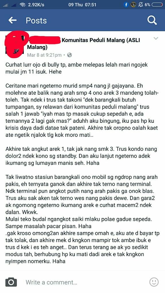 Menjadi relawan ojek saat Aksi Angkot Mogok Malang, pria ini malah mau dapat jodoh.