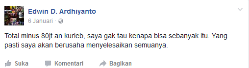 Edwinho, Penggelap Uang Asal Kediri