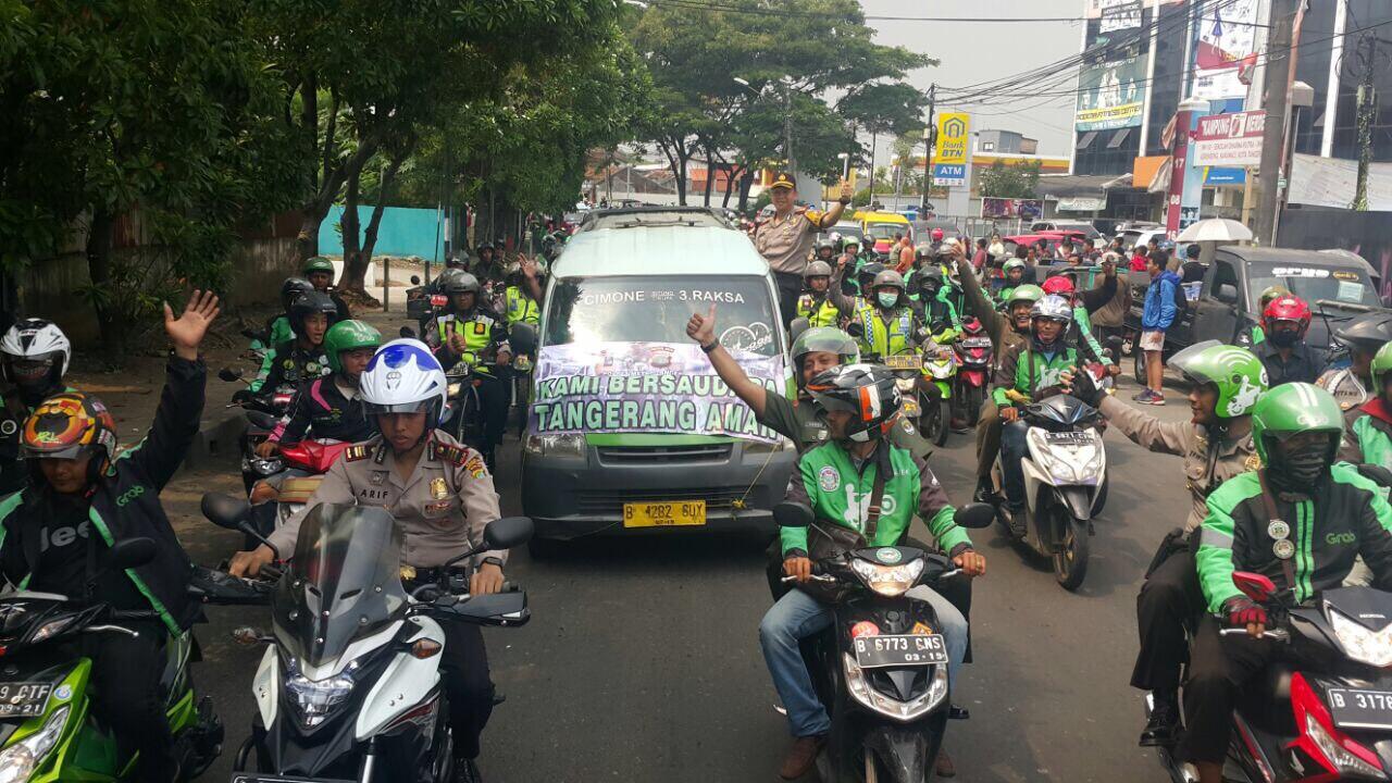 Pengemudi Ojek Online & Angkot di Tangerang Berdamai