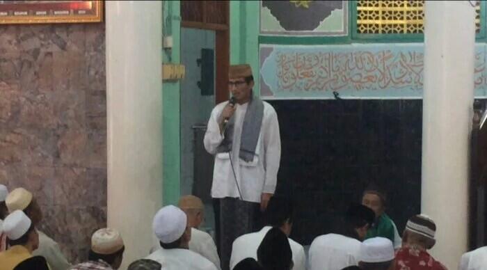 Perkenalkan Ok Oce di Masjid, Sandiaga Uno Bilang Begini