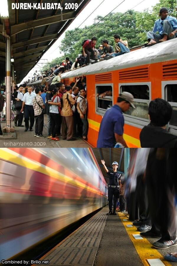 Amazing!!!! 8 Foto tunjukkan bagaimana drastisnya perubahan KRL dulu &amp; sekarang