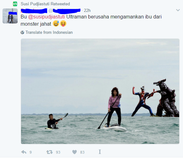 Kumpulan Meme Bu Susi Naik Kano dan Ngopi di Laut