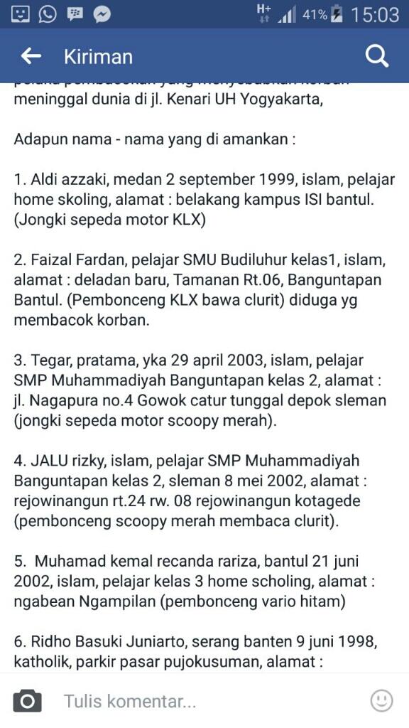 Pelaku klitih Yogya Tertangkap