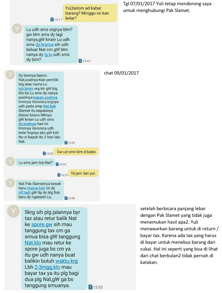 Penipuan Barang Branded oleh Yulianti Zulfikar