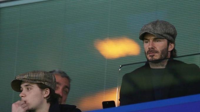 David Beckham Tonton Laga Chelsea vs Manchester United di Stamford Bridge