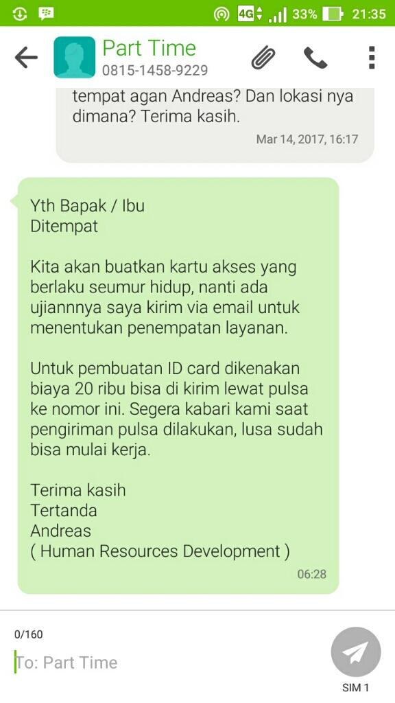 Dicari Parttime untuk 1 Minggu kerja, Fee 100 Ribu/hari, Kerja 4 Jam/hari