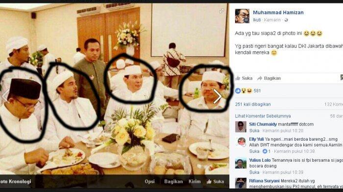 Beredar Foto Makan Bareng Anies, Tommy Soeharto, dan Rizieq, Apa Kata Netizen?