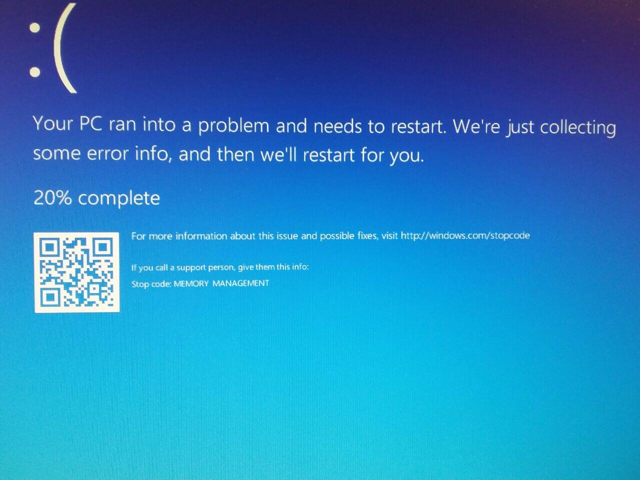 Komputer BARU Blue Screen MEMORY MANAGEMENT :( TOLONG bantu gan