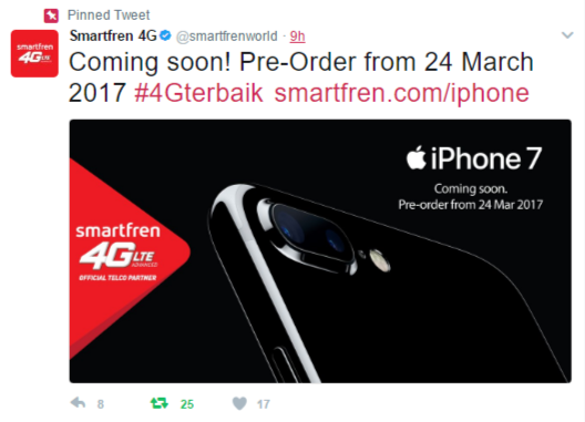 Smartfren bakal rilis iPhone 7 di Indonesia nih gan??