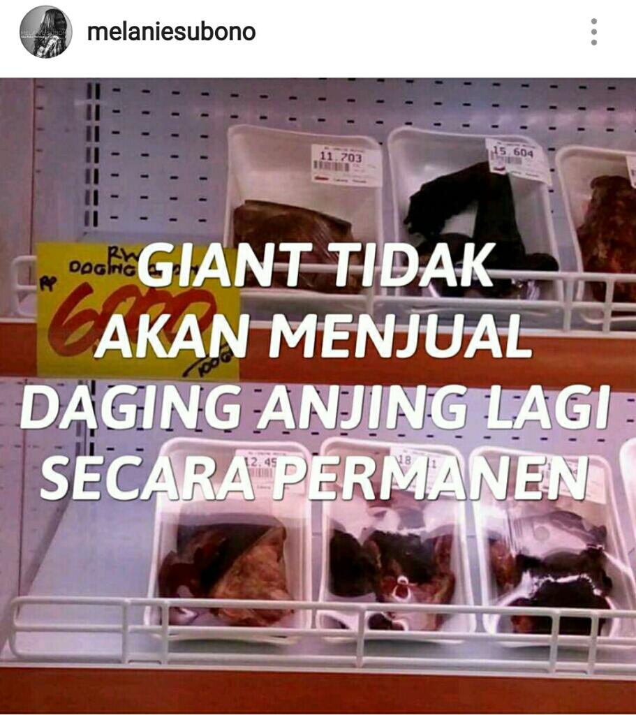 Jual Daging Anjing, Giant Manado Banjir Protes