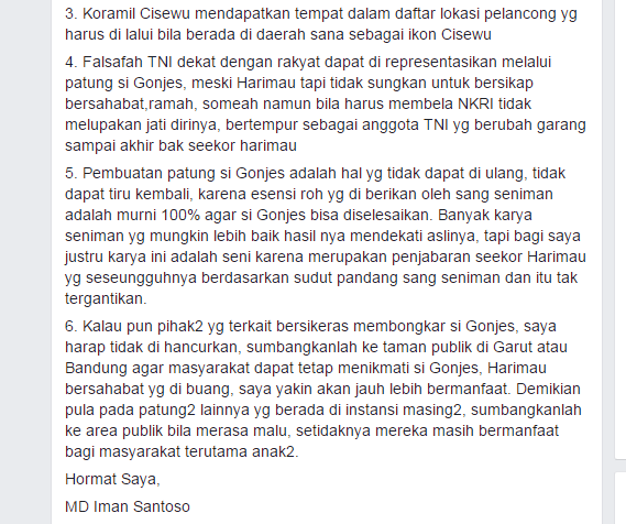 Begini Cerita dan Riwayat 'Patung Macan Siliwangi'
