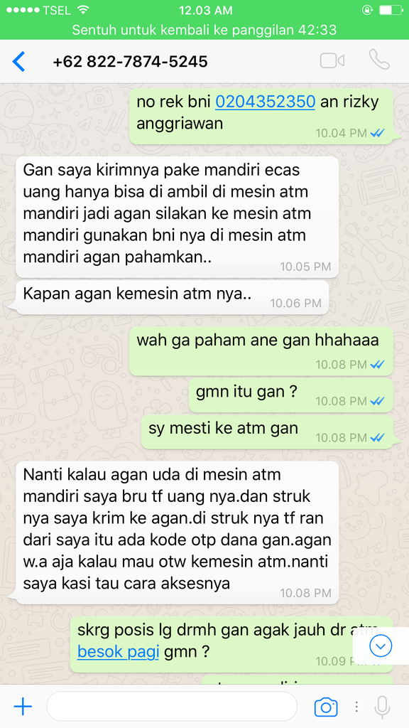 MODUS *PENIPUAN VIA E-CASH #WASPADA-WASPADA