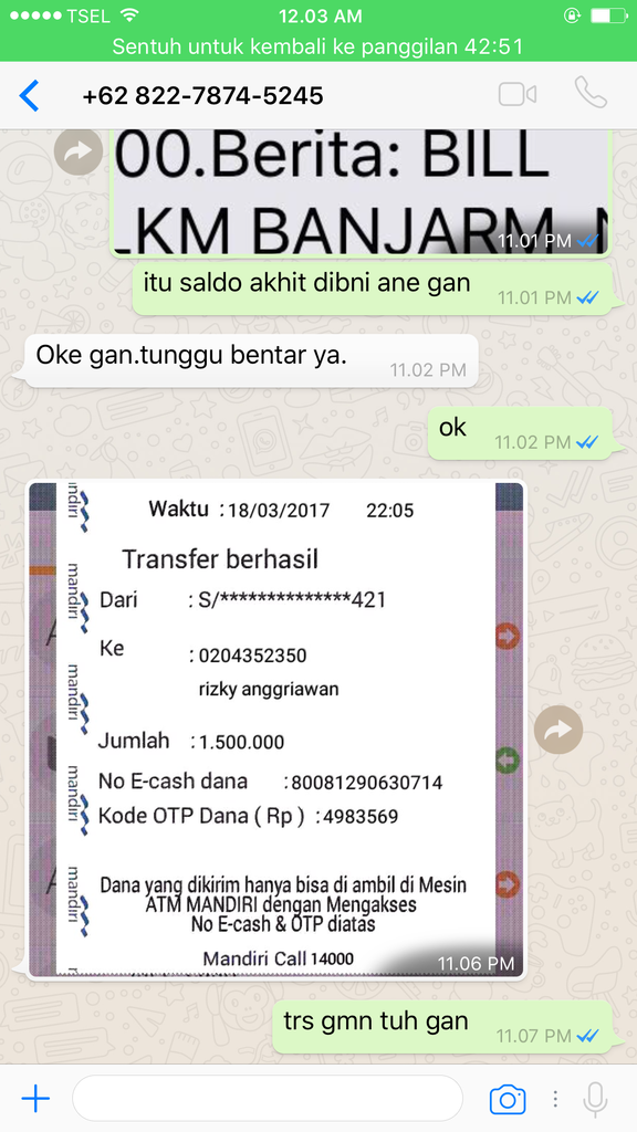 MODUS *PENIPUAN VIA E-CASH #WASPADA-WASPADA
