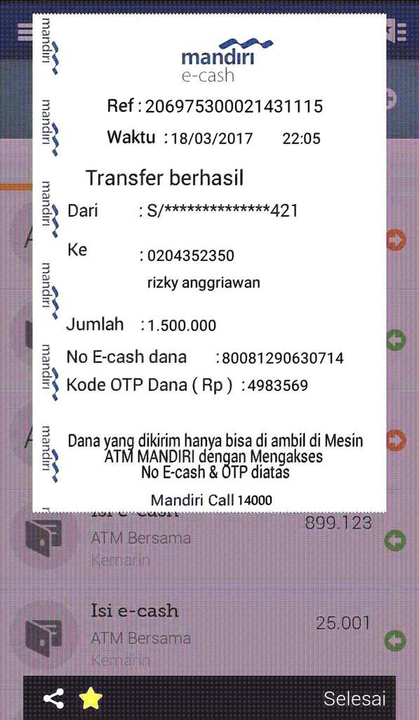 MODUS *PENIPUAN VIA E-CASH #WASPADA-WASPADA
