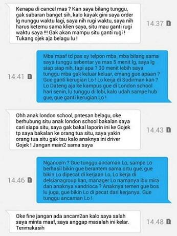 10 Gambar Chat Driver Online Dengan Penumpanganya Ini Dijamin Bikin Agan Ngakak