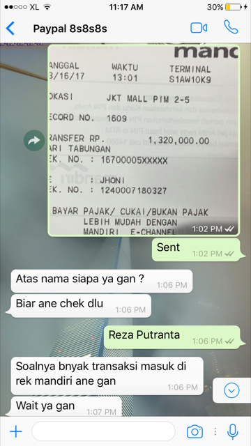 PENIPUAN PAYPAL BALANCE oleh ID: 8s8s8s8s8s8s8s8 (Kaskus PLUS)