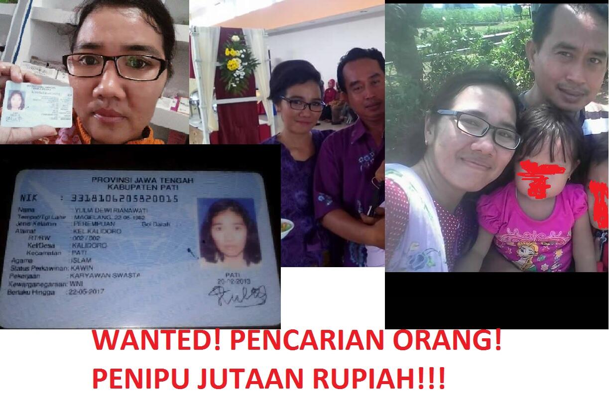 penipu yulia dewi rianawati dan dwiyanto heru jutaan rupiah dari pati dan semarang