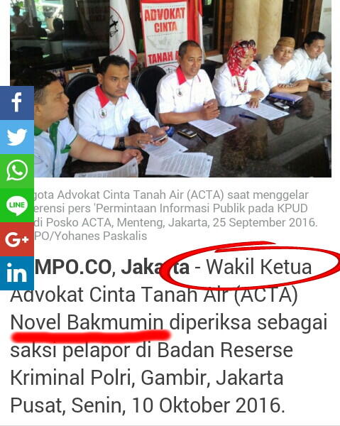 Dugaan Cuci Uang, Novel FPI Bantah Kenal Pengurus Yayasan 