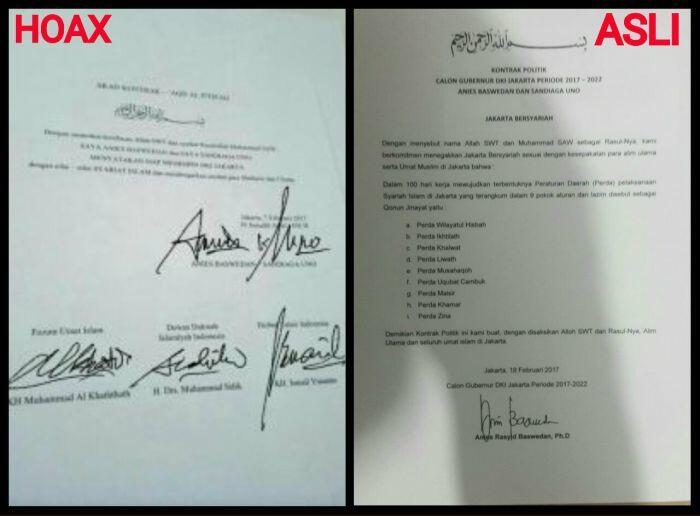 Kontrak politik Anies-Sandi, palsu atau autentik?
