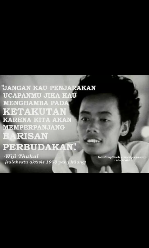 SYAIR WIJI THUKUL salah Satu Aktifis 1998 Yang Diculik