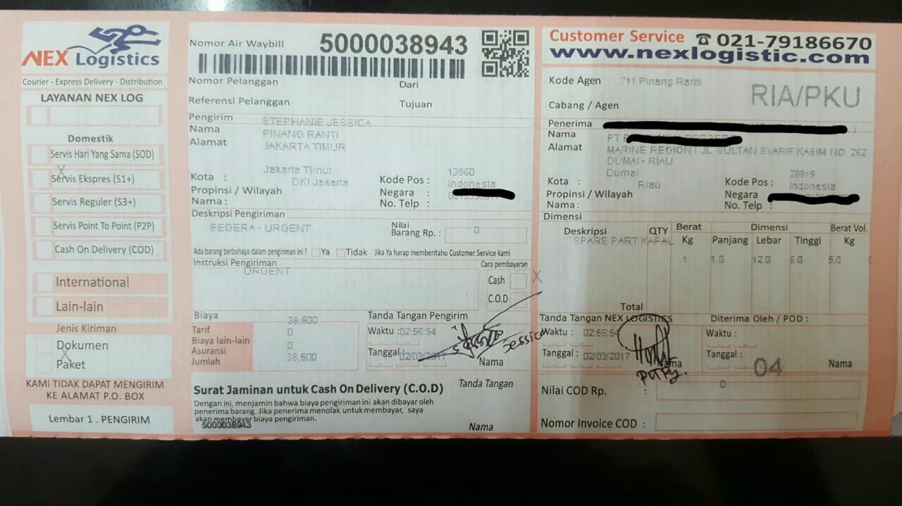 KECEWA DENGAN PELAYANAN NEX LOGISTIC !!! BARANG SDH 15 HARI BLM SAMPAI !!!
