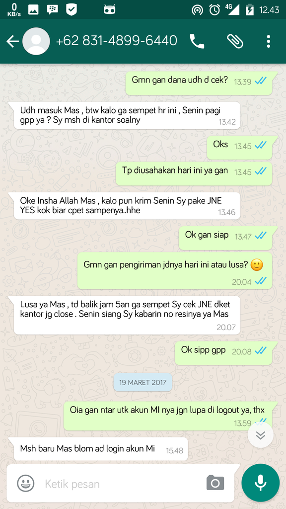 HATI-HATI PENIPU DENGAN ID &quot;hen.w&quot; dari Bandung, ane korbannya