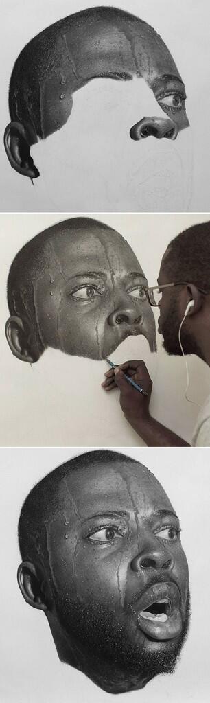 Luar Biasa! Potret yang Nampak Nyata Ini Ternyata Dilukis dengan Pensil