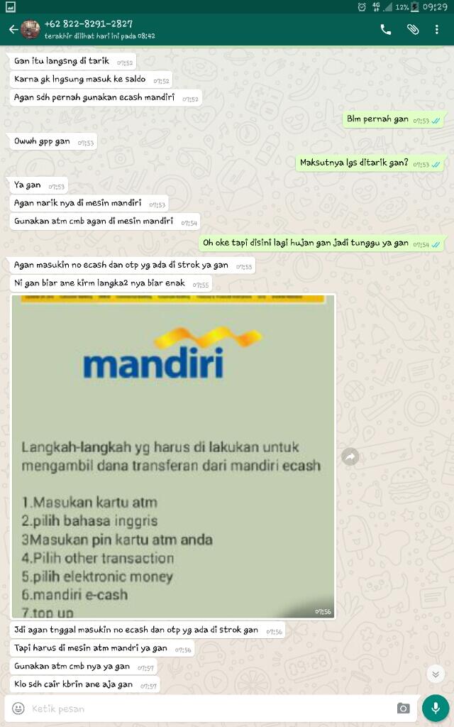Hampir Ketipu Modus Transfer Via Mandiri E-Cash