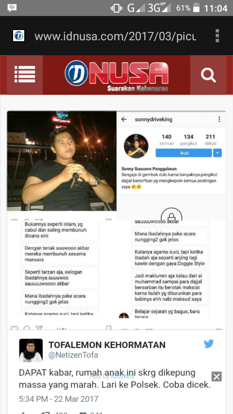 Picu Kemarahan Umat, Pemilik Akun Instagram Ini Segera Diproses Polda Riau